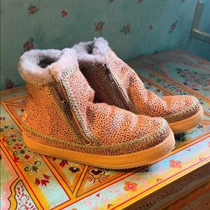 Laidback London - Setsu Crochet - 41 - Cheetah fur ankle boots